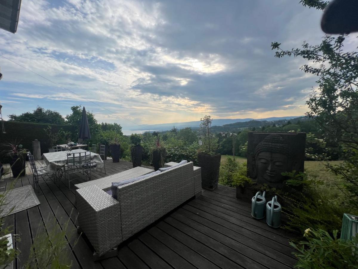 Petite Maison A L'Oree Des Bois Vue Magnifique Sur Le Lac Zenitude Et Plenitude Belmont-sur-Lausanne Eksteriør bilde